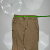 Carhartt Double Knee Carpenter Trousers - 38W 30L Khaki Cotton