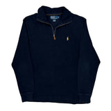 Polo By Ralph Lauren 1/4 Zip - Medium Navy Cotton