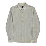 Armani Exchange Striped Shirt - Large White Cotton