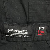 Ecko Unltd Cargo Shorts - 34W 12L Black Cotton