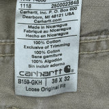 Carhartt Carpenter Trousers - 35W 32L Khaki Cotton