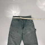 Carhartt Double Knee Carpenter Trousers - 27W UK 10 Grey Cotton