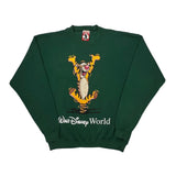 Tigger Graphic Disney Cartoon Sweatshirt - Large Green Cotton