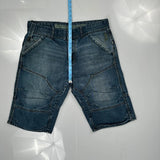 Jean Intelligence Denim Shorts - 36W 12L Blue Denim