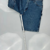 Wrangler Carpenter Shorts - 34W 10L Blue Cotton