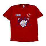 USo Fun Run Jerzees Single Stitch T-Shirt - Large Red Cotton Blend