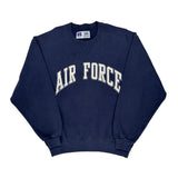 Made In USA Russell Athletic Air Force Sweatshirt - Medium Navy Cotton Blend