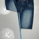 Webs Denim Shorts - 34W 11L Dark Wash Cotton