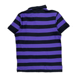 Nike Striped Polo Shirt - XL Purple Cotton