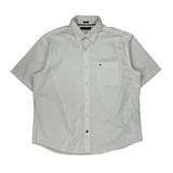 Tommy Hilfiger Short Sleeve Shirt - 2XL White Cotton