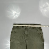 Carhartt Carpenter Trousers - 38W 34L Green Cotton