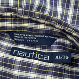 Nautica Checked Shirt - XL Black Cotton