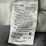 Carhartt Carpenter Trousers - 32W 28L Grey Cotton Blend