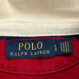 Ralph Lauren Striped Rugby Shirt - Large Red Cotton