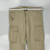 Levis Cargo Trousers - 37W 33L Khaki Cotton