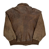 Unbranded Bomber Leather Jacket - Large Brown Leather