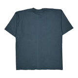 Blank Unbranded Single Stitch T-Shirt - 2XL Blue Cotton