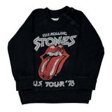 U.S. Tour '78, Age 3-6 Months Rolling Stones Band Sweatshirt - 3XS Black Cotton Blend