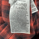 Levis Checked Flannel Shirt - Medium Red Cotton