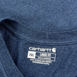 Carhartt T-Shirt - 2XL Blue Cotton