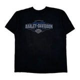 Harley Davidson Graphic T-Shirt - XL Black Cotton