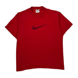 Nike T-Shirt - Medium Red Cotton