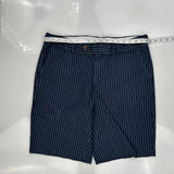 Polo By Ralph Lauren Pinstripe Chino Shorts - 36W 9L Navy Cotton