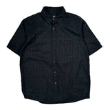 Dickies Short Sleeve Shirt - Large Black Cotton Blend