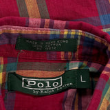 Polo By Ralph Lauren Checked Shirt - Large Red Cotton
