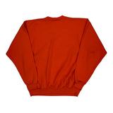 90S Blank Hanes Sweatshirt - Large Orange Cotton Blend