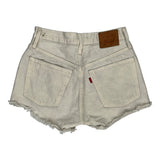 Levis Denim Shorts - 25W UK 6 Cream Cotton