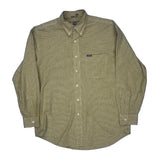 Chaps Ralph Lauren Checked Shirt - Large Green Cotton