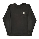 Carhartt Long Sleeve T-Shirt - Large Black Cotton