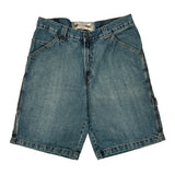 Authentic Collection Double Knee Carpenter Shorts - 30W 10L Blue Denim