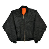Ma-1 Flight Rothco Graphic Bomber Jacket - Large Black Nylon