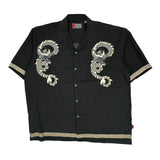 Mystic Origins Pineapple Connection Graphic Hawaiian Shirt - 2XL Black Polyester