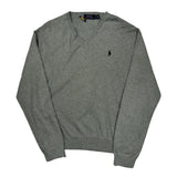 Polo By Ralph Lauren Sweater - Large Gray Cotton
