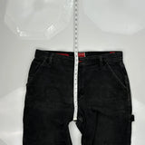 Tommy Hilfiger Denim Wide Leg Carpenter Pants - 37W 30L Black Cotton