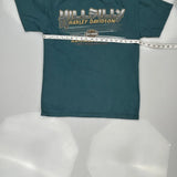 Harley Davidson Graphic T-Shirt - Medium Green Cotton