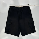 Dickies Cargo Shorts - 34W 11L Black Cotton Blend