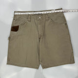 Wrangler Carpenter Shorts - 38W 10L Khaki Cotton