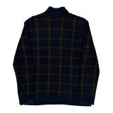 Ralph Lauren Checked 1/4 Zip - Medium Green Cotton