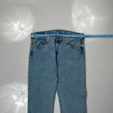 501 Levis Jeans - 34W 32L Light Wash Cotton