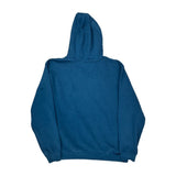 Carhartt Spellout Hoodie - Large Blue Cotton