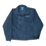 Columbia Fleece Jacket - Large Blue Polyester