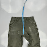 Carhartt Double Knee Carpenter Pants - 33W 32L Green Cotton