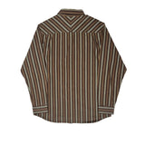 The North Face Striped Shirt - Large Brown Cotton