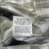 Wrangler Checked Cargo Shorts - 32W 8L Green Cotton