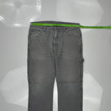 Dickies Carpenter Trousers - 33W 32L Grey Cotton