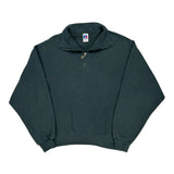 Made In USA Russell Athletic Sweatshirt - Large Green Cotton